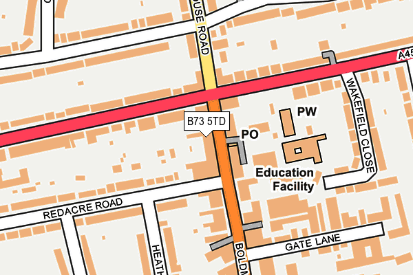 B73 5TD map - OS OpenMap – Local (Ordnance Survey)