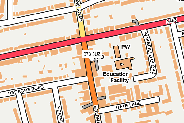 B73 5UZ map - OS OpenMap – Local (Ordnance Survey)