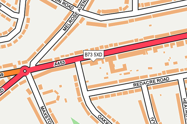 B73 5XD map - OS OpenMap – Local (Ordnance Survey)