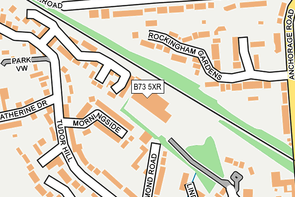 B73 5XR map - OS OpenMap – Local (Ordnance Survey)