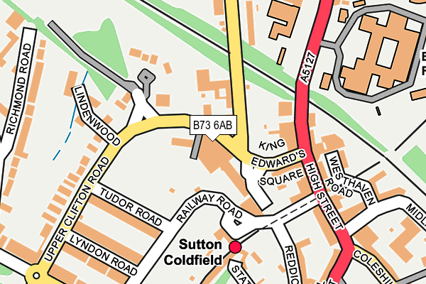 B73 6AB map - OS OpenMap – Local (Ordnance Survey)