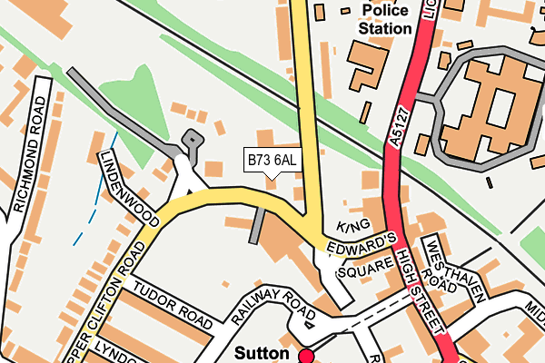 B73 6AL map - OS OpenMap – Local (Ordnance Survey)