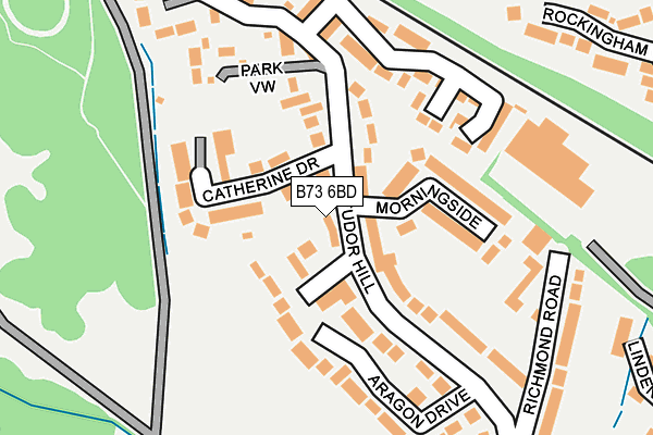 B73 6BD map - OS OpenMap – Local (Ordnance Survey)