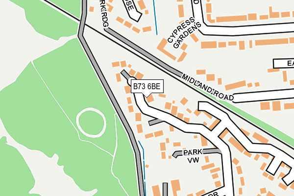 B73 6BE map - OS OpenMap – Local (Ordnance Survey)