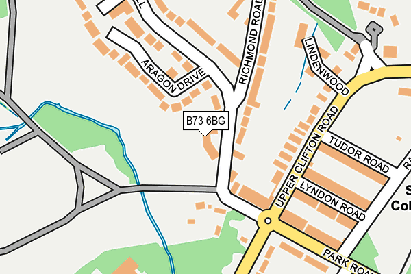 B73 6BG map - OS OpenMap – Local (Ordnance Survey)