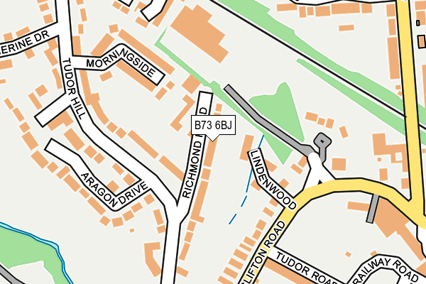 B73 6BJ map - OS OpenMap – Local (Ordnance Survey)