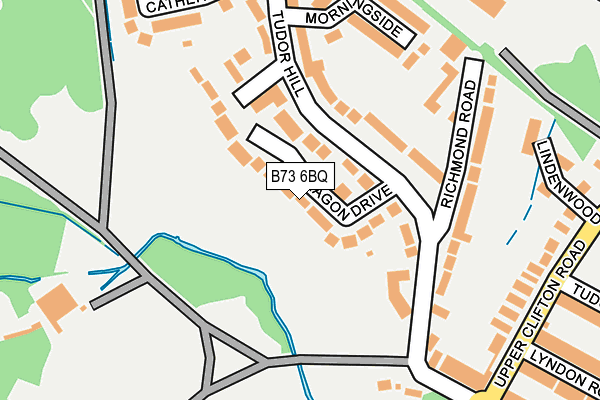 B73 6BQ map - OS OpenMap – Local (Ordnance Survey)