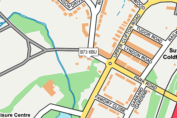 B73 6BU map - OS OpenMap – Local (Ordnance Survey)