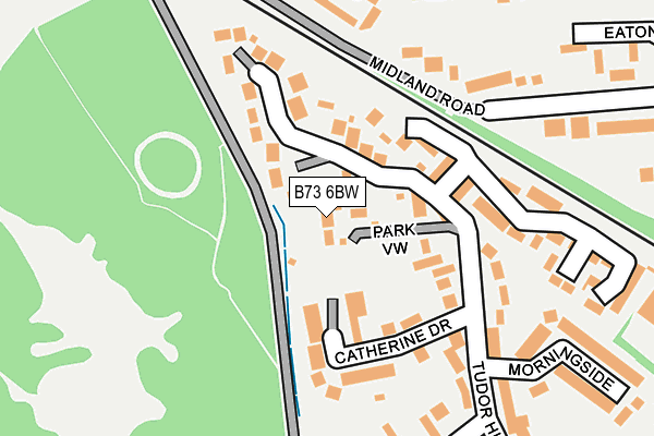 B73 6BW map - OS OpenMap – Local (Ordnance Survey)