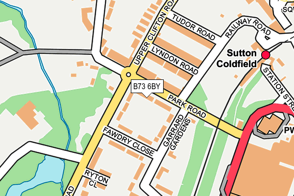 B73 6BY map - OS OpenMap – Local (Ordnance Survey)