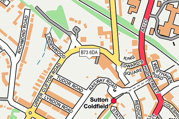 B73 6DA map - OS OpenMap – Local (Ordnance Survey)