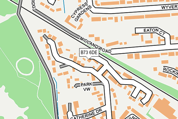 B73 6DE map - OS OpenMap – Local (Ordnance Survey)