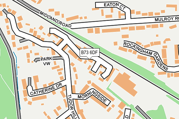 B73 6DF map - OS OpenMap – Local (Ordnance Survey)