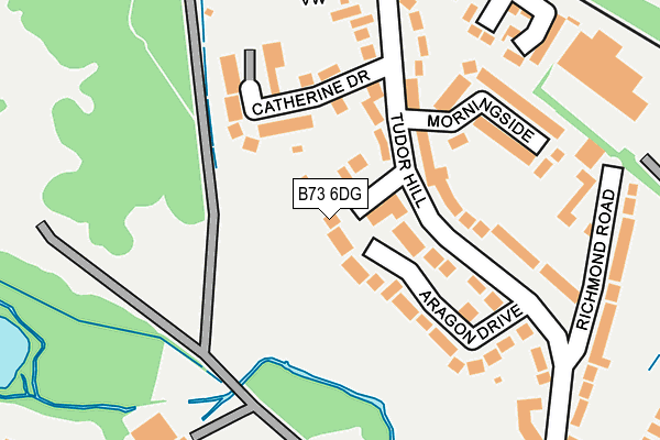 B73 6DG map - OS OpenMap – Local (Ordnance Survey)