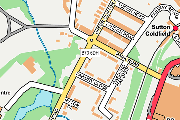 B73 6DH map - OS OpenMap – Local (Ordnance Survey)