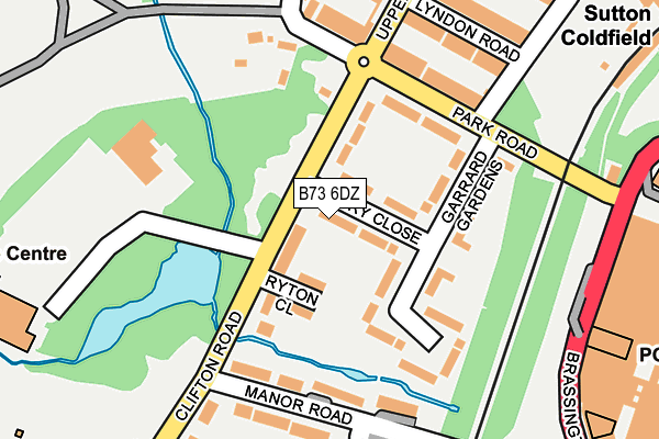 B73 6DZ map - OS OpenMap – Local (Ordnance Survey)