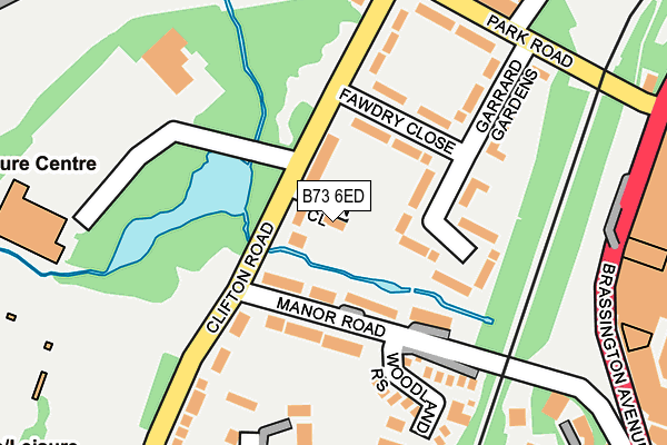 B73 6ED map - OS OpenMap – Local (Ordnance Survey)