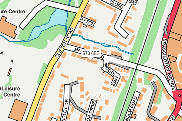 B73 6EE map - OS OpenMap – Local (Ordnance Survey)