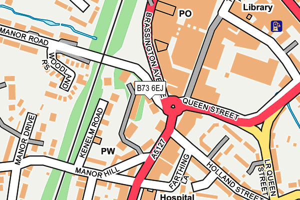B73 6EJ map - OS OpenMap – Local (Ordnance Survey)
