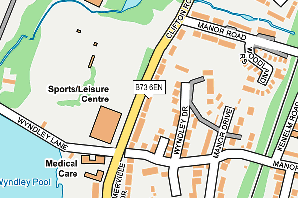 B73 6EN map - OS OpenMap – Local (Ordnance Survey)