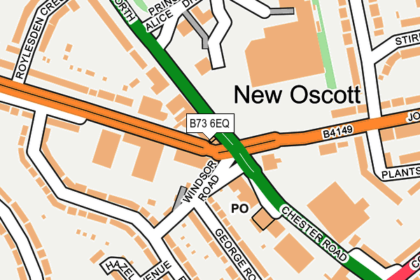 B73 6EQ map - OS OpenMap – Local (Ordnance Survey)