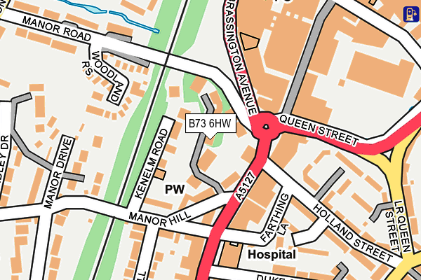 B73 6HW map - OS OpenMap – Local (Ordnance Survey)