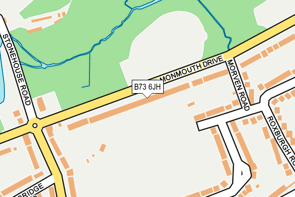 B73 6JH map - OS OpenMap – Local (Ordnance Survey)