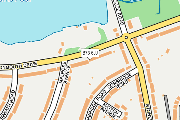 B73 6JJ map - OS OpenMap – Local (Ordnance Survey)