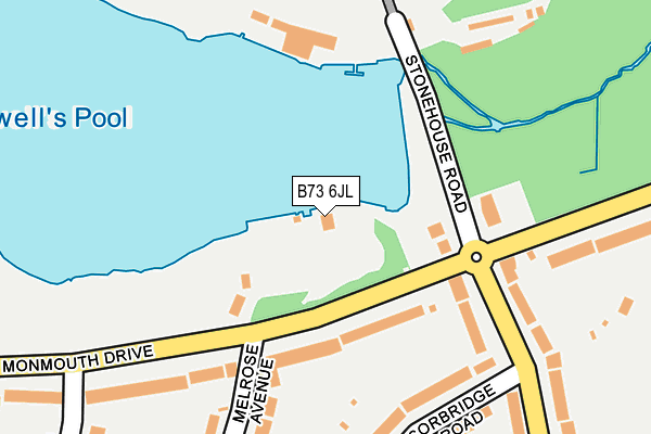 B73 6JL map - OS OpenMap – Local (Ordnance Survey)