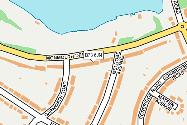 B73 6JN map - OS OpenMap – Local (Ordnance Survey)