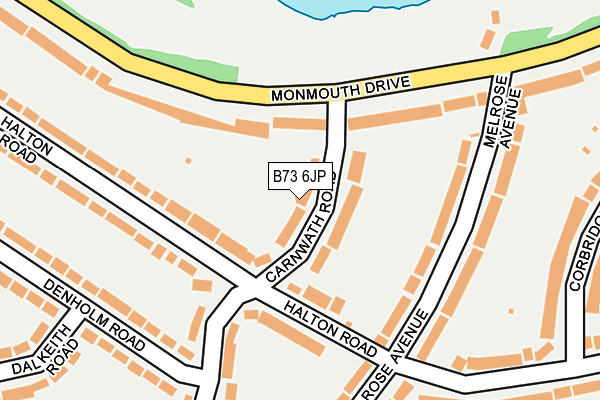 B73 6JP map - OS OpenMap – Local (Ordnance Survey)