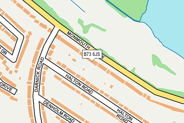 B73 6JS map - OS OpenMap – Local (Ordnance Survey)