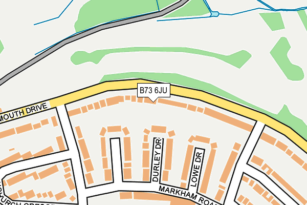 B73 6JU map - OS OpenMap – Local (Ordnance Survey)