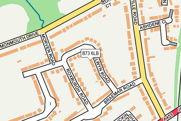 B73 6LB map - OS OpenMap – Local (Ordnance Survey)