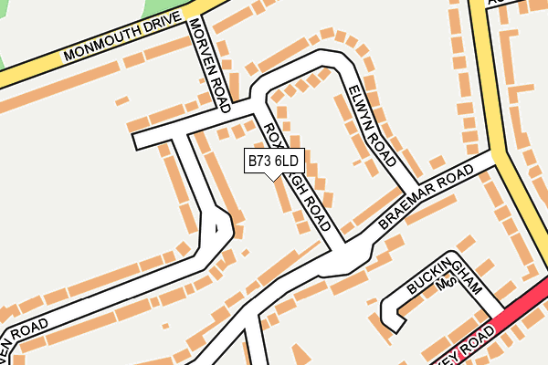 B73 6LD map - OS OpenMap – Local (Ordnance Survey)