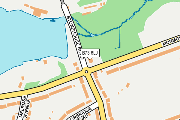 B73 6LJ map - OS OpenMap – Local (Ordnance Survey)