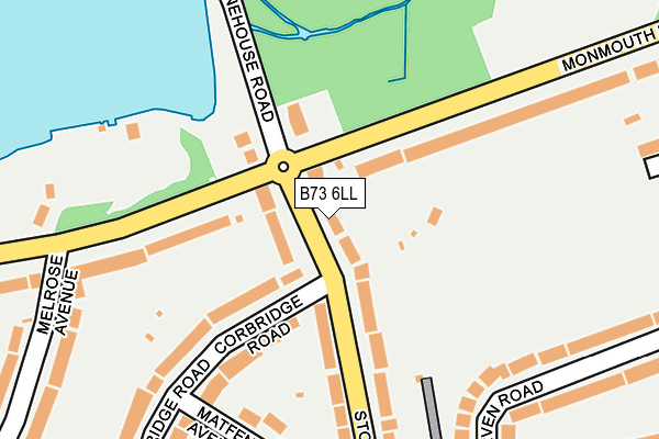 B73 6LL map - OS OpenMap – Local (Ordnance Survey)
