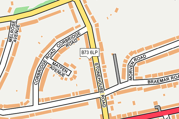 B73 6LP map - OS OpenMap – Local (Ordnance Survey)