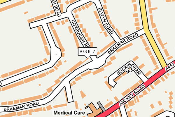 B73 6LZ map - OS OpenMap – Local (Ordnance Survey)
