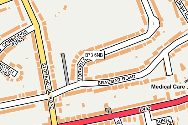 B73 6NB map - OS OpenMap – Local (Ordnance Survey)
