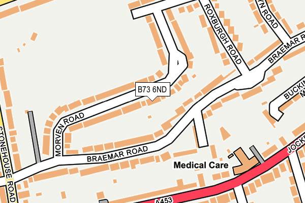 B73 6ND map - OS OpenMap – Local (Ordnance Survey)