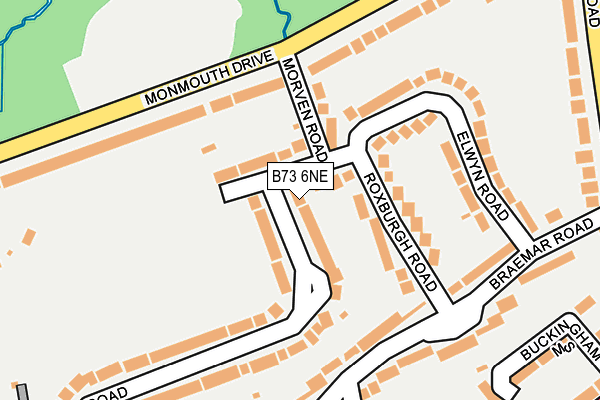 B73 6NE map - OS OpenMap – Local (Ordnance Survey)