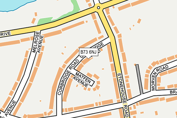 B73 6NJ map - OS OpenMap – Local (Ordnance Survey)