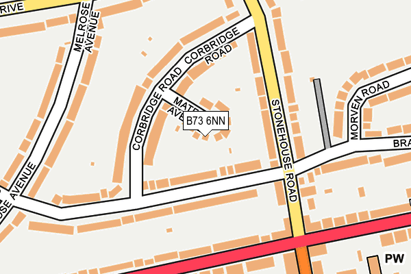 B73 6NN map - OS OpenMap – Local (Ordnance Survey)