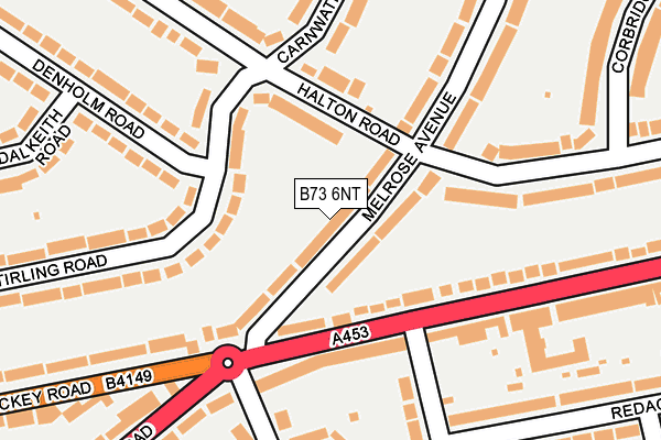 B73 6NT map - OS OpenMap – Local (Ordnance Survey)