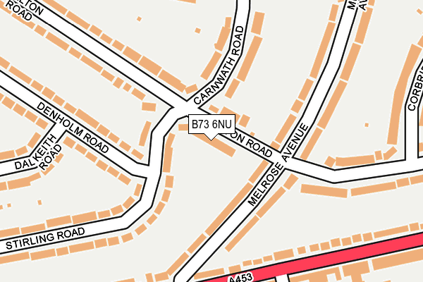 B73 6NU map - OS OpenMap – Local (Ordnance Survey)
