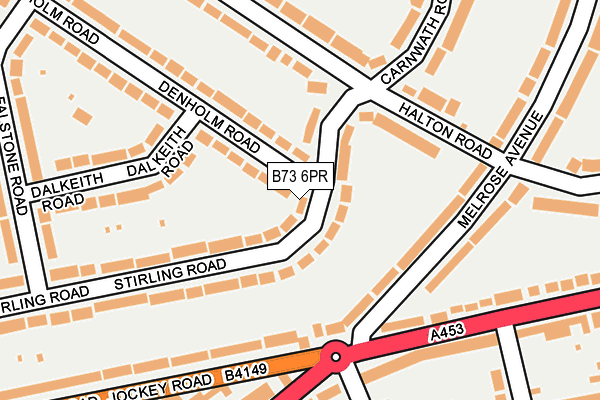 B73 6PR map - OS OpenMap – Local (Ordnance Survey)