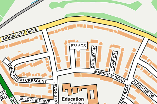 B73 6QS map - OS OpenMap – Local (Ordnance Survey)