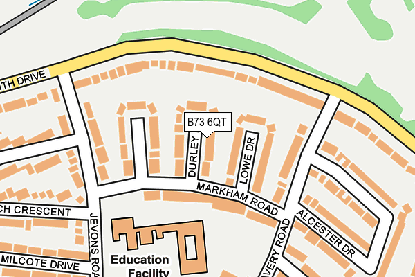 B73 6QT map - OS OpenMap – Local (Ordnance Survey)