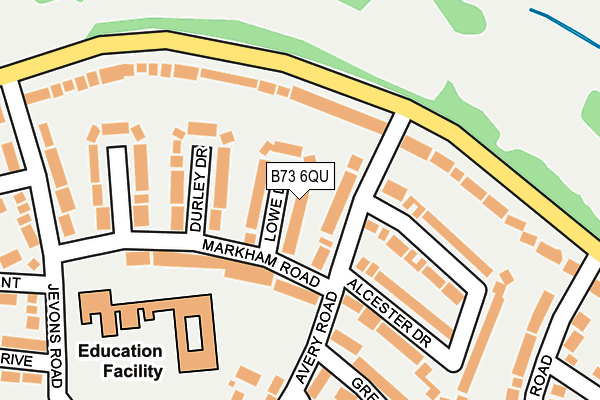 B73 6QU map - OS OpenMap – Local (Ordnance Survey)